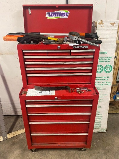 G- Craftsman Wheeled Tool Box With Tools