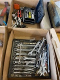 G- (2) Boxes of Wrenches and Assorted Tools