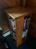 FR- Wood Rotating Cabinet With Books and DVD's