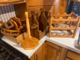 K- Lot of Wood Kitchen Items