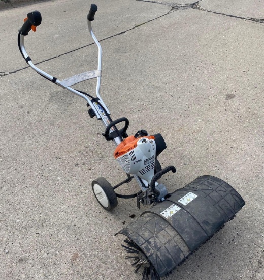 Stihl MM 56C Yard Boss With Sweeper Attachment Online Auctions Proxibid