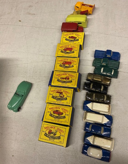 B- Lot of (1) Tootsie Toy, (11) Lesney, and (11) Varney Toy Cars