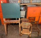 B- Chalkboard and (4) Children's Chairs