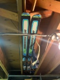 B- Pair of Tyrolia Skis and Crutches