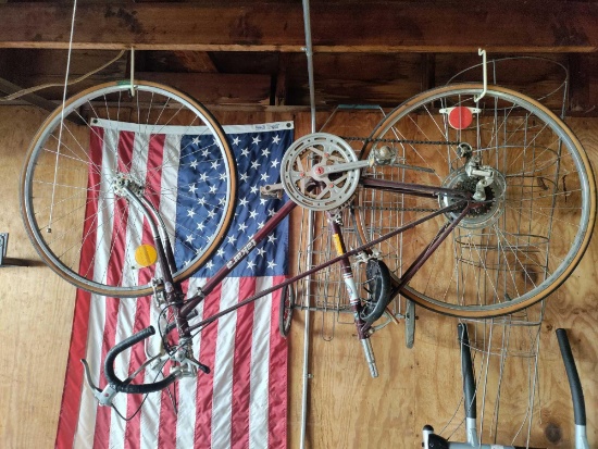 G- Bike, Flag, Cart, and Tomato Cage