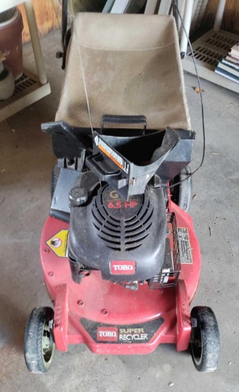 G- Toro Super Recycler Push Mower and (2) Gas Cans