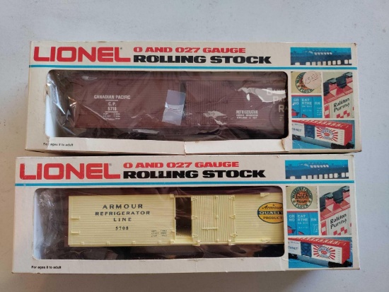 Lionel 0 and 027 Gauge Canadian Pacific Reefer and Armour Reefer