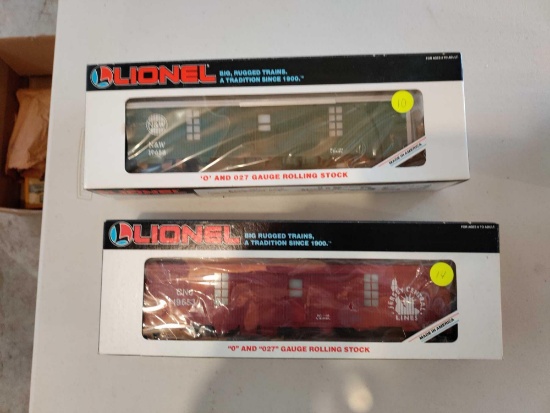 Lionel 0 and 027 Gauge Jersey Central Tool Car and Norfolk and Western Tool Car