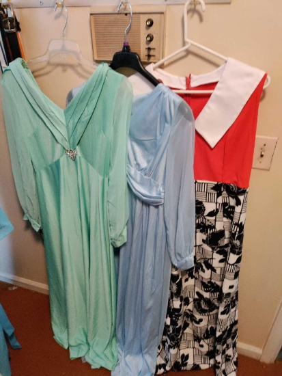 L- (3) Vintage Ladies' Gowns