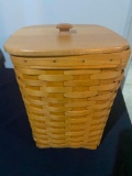 Longaberger Basket With Wood Lid