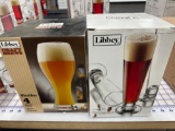 B- (1) Box of Libbey Craft Brew Glasses and (1) Box of Libbey Stockholm Glasses
