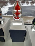 F- (3) Art Glass Trophies
