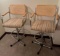 B- (2) Upholstered Seat Swivel Chairs