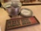 G- Electric Corn Popper, Wood Sign, and Metal Plate