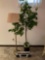 B- Radio, Lamp, and Faux Tree