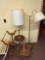 B- (2) Floor Lamps, Quilt Rack, and Basket
