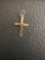 K- 14K Cross Necklace Charm