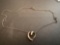 K- Silver Necklace With Stone Charm