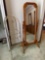 Bedroom 1 (B1)- Wood Swivel Mirror and Brass (3) Shelf Stand