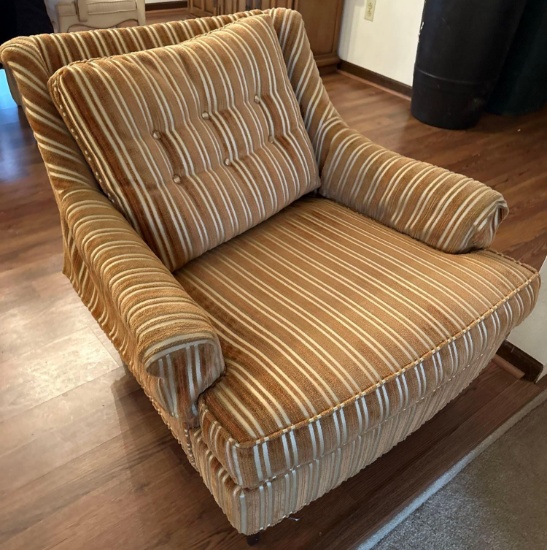 LR- E.P. Farrell Upholstered Chairs and Ottoman