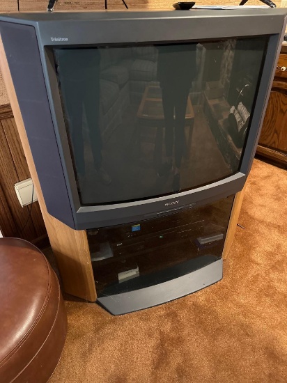 FR- Sony Trinitron Television, Sony VHS Player, and RCA DVD Player