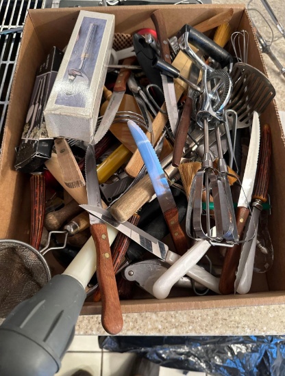 K- Box of Assorted Kitchen Utensils