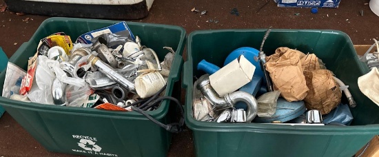 G- (2) Bins of Assorted Plumbing Parts