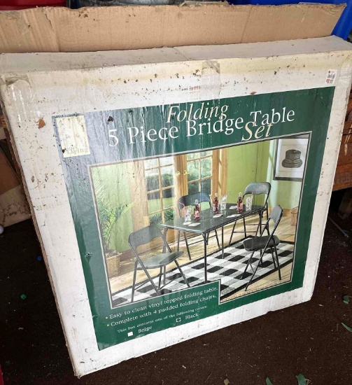 G- Today's Living Folding 5 Piece Bridge Table Set