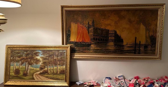 B- (2) Framed Paintings