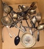 LR- Lot of Silver-Plate Silverware and Serving Items