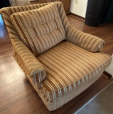 LR- E.P. Farrell Upholstered Chairs and Ottoman