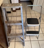 K- Cosco Step Stool and 3' Aluminum Step Ladder