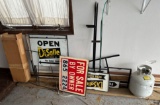 G- Metal Real Estate Signs and Propane Tank