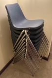 Basement (B)- (10) Plastic and Metal Base Chairs