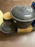B- Assorted Enamel Pots and Canning Jars