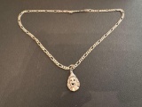 K- Silver Clown Charm Necklace