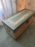 B3- Wood Painted Storage Chest