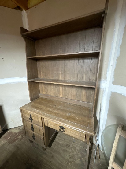 B- Desk With Bookcase