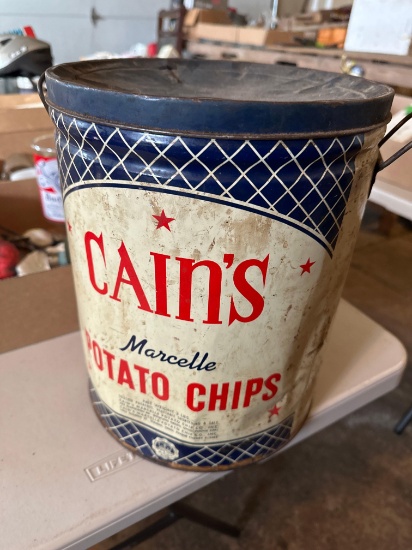 HG- Cain's Potato Chip Canister