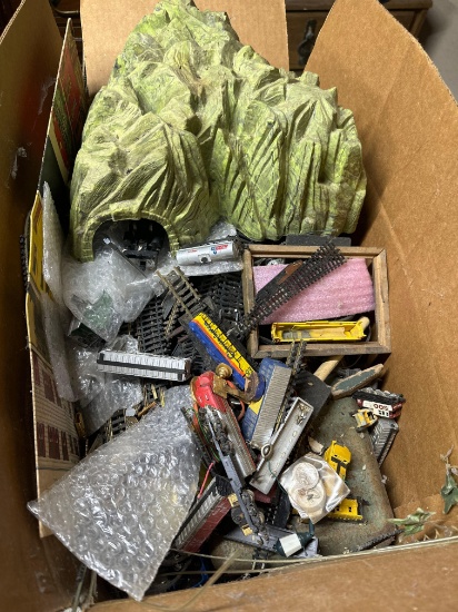 B- Box of Trains and Accessories