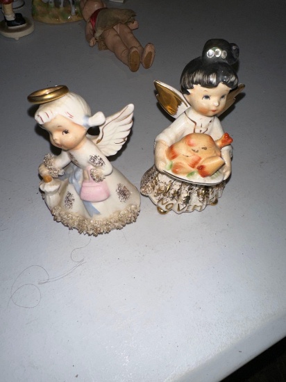B- (2) Lefton Angel Figurines