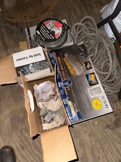 B- Printer, Geodes, Sprayer, Circular Saw Blades