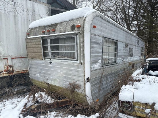 Outside- Scrap Camper (By Front Garage) and Scrap Pile