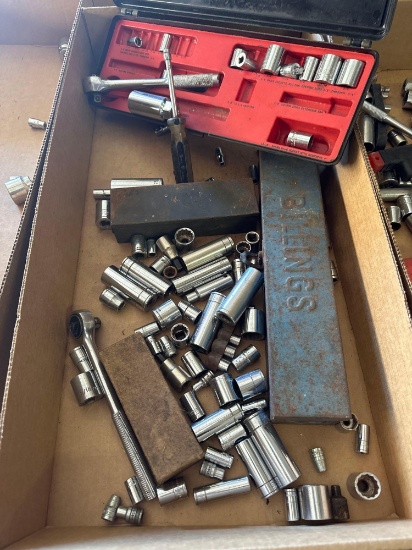 FG- (1) Box of Assorted Ratchets and Sockets
