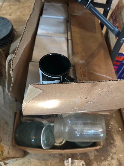 HG- (2) Boxes of Assorted Canning Jars and Coffee Mugs
