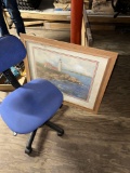 B- Chair, Paintings, Frame