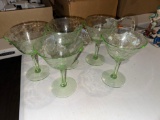 B- Wine Glasses and Fenton Hobnail White Art Glass Items
