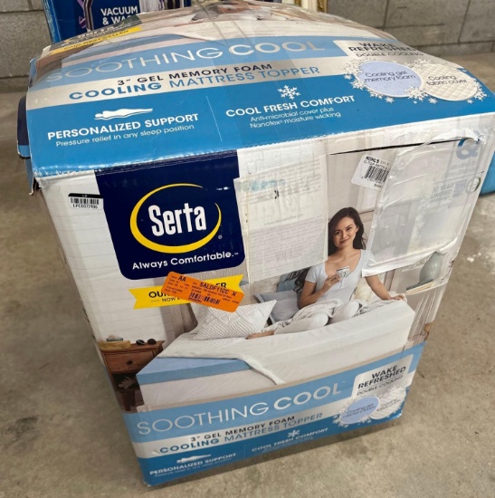 Serta 3" Gel Memory Foam Mattress Topper