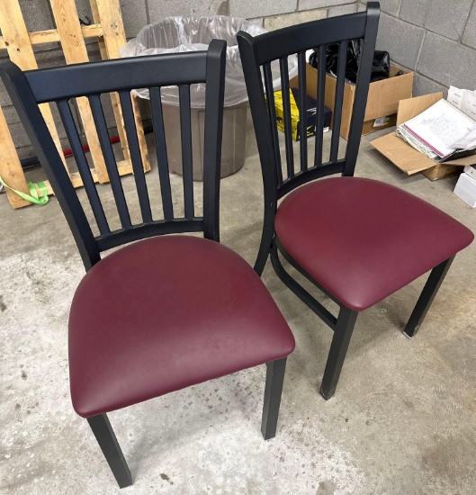 (2) Belnick Metal and Upholstered Chairs