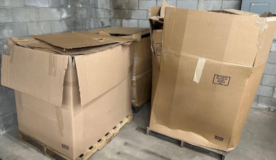 (3) Large Boxes Filled With Scrap Cardboard